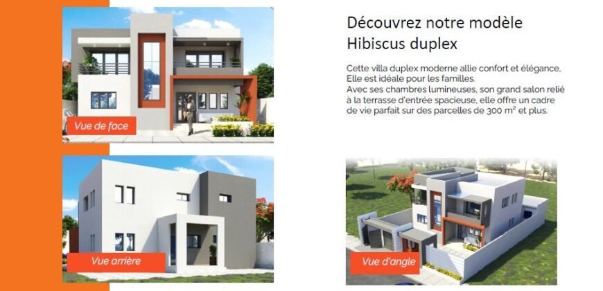 HIBISCUS : DUPLEX F5 SUR 300 M² EN VENTE A KOUBA