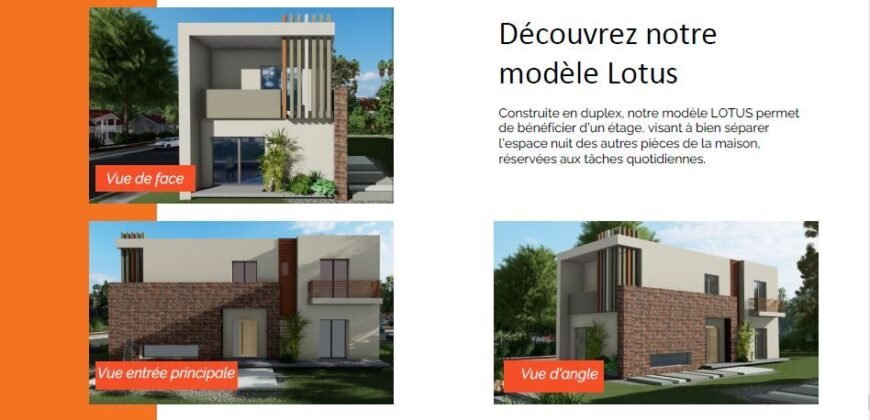 LA LOTUS : DUPLEX F4/F5 SUR 300 M² EN VENTE A KOUBA